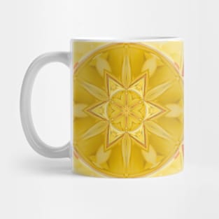 Mosaic Mandala Orange Blue and Yellow Mug